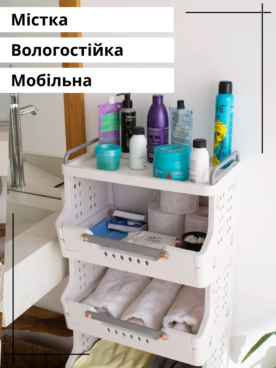 Кошик-етажерка на колесах
